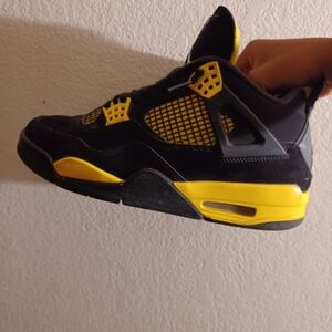 Jordan Black and Yellow Sneakers
